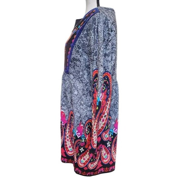 White Mark Embroidered Sweater Dress Size 1X Boho Artsy - Picture 6 of 8